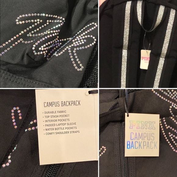 PINK Bling Campus Backpack + Exclusive - Picture 5 of 7